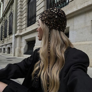 Black Juliet Cap - Etsy display picture 3