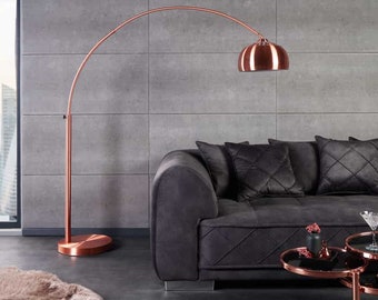Extendable arc lamp 170-210 cm copper floor lamp
