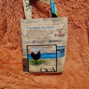 unline chicken feed bag tote