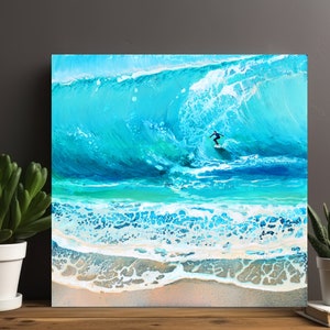 Ride the Waves: Fine Art Print Surfing Scene, Seascape Print, Ocean Print