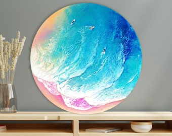 Seascape 3D Painting - Original Textured Ocean Wall Art for Contemporary Home Decor