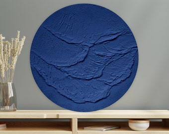 Blue 3D Painting, Original Textured Wall Art, Home Decor