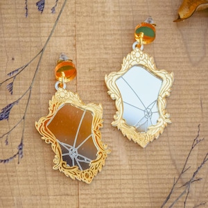 Haunted House Victorian Mirror Earrings