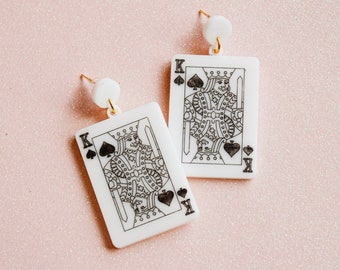 Handmade Poker Card Earrings