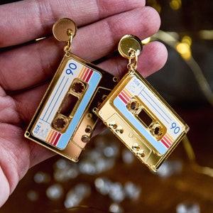 Handmade Mini Vintage Cassette Tape Earrings