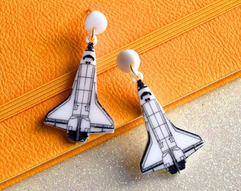 Handmade Vintage Space Shuttle Earrings