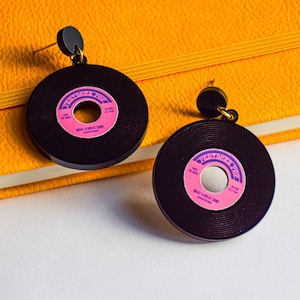 Handmade Mini Vintage Record Earrings