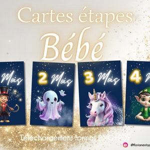 Cartes étapes bébé magique