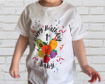 Hey Bear T-shirt Happy 1e Verjaardag babyjersey