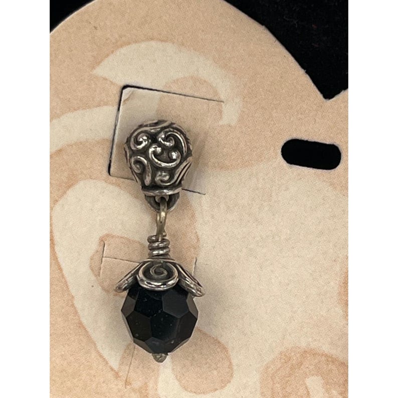 Brighton "Cannes" Collection Retired Silver-Plated Dangle Post Earrings image 3