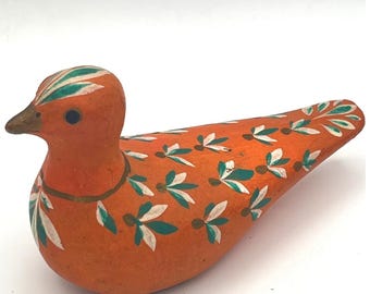 Paloma de cerámica de arte popular mexicano vintage pintada a mano