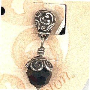 Brighton "Cannes" Collection Retired Silver-Plated Dangle Post Earrings image 2