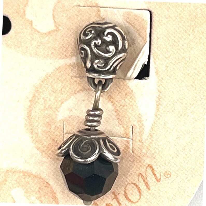 Brighton "Cannes" Collection Retired Silver-Plated Dangle Post Earrings image 2