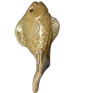 Studio Pottery Fish Wall Towel hook coastal decor cabin decor