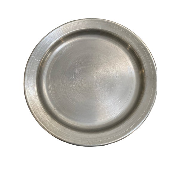 Colonial Pewter set of two 8 inch plates.