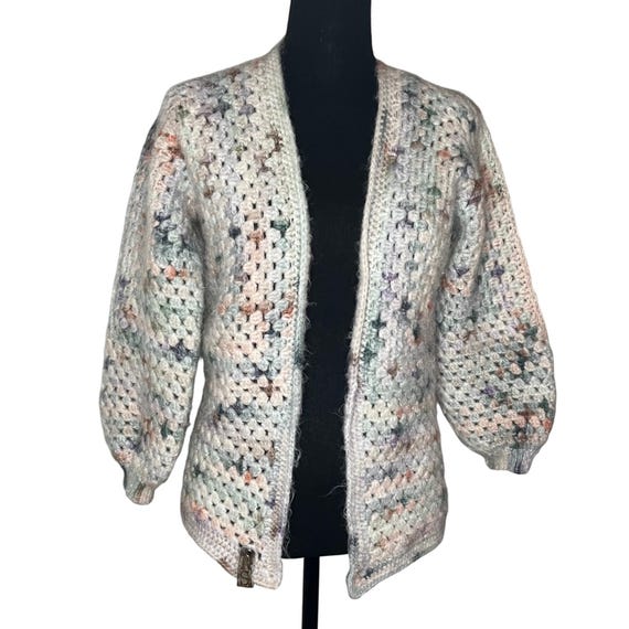 Crocheted Handmade Super soft open front Chinky C… - image 1