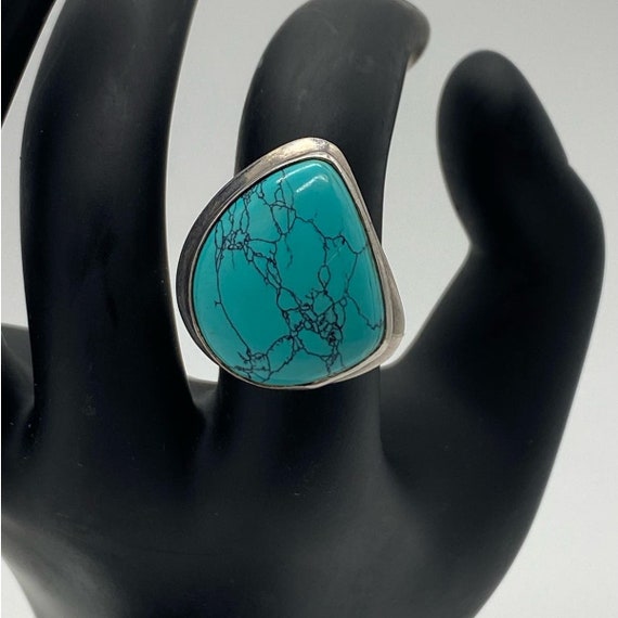 Sterling Silver Turquoise Carolyn Pollack Ring - image 1