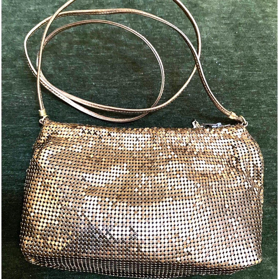 Vintage Whiting and Davis Chain Mesh Bag Metallic Gold Mesh 80s Glam - Etsy