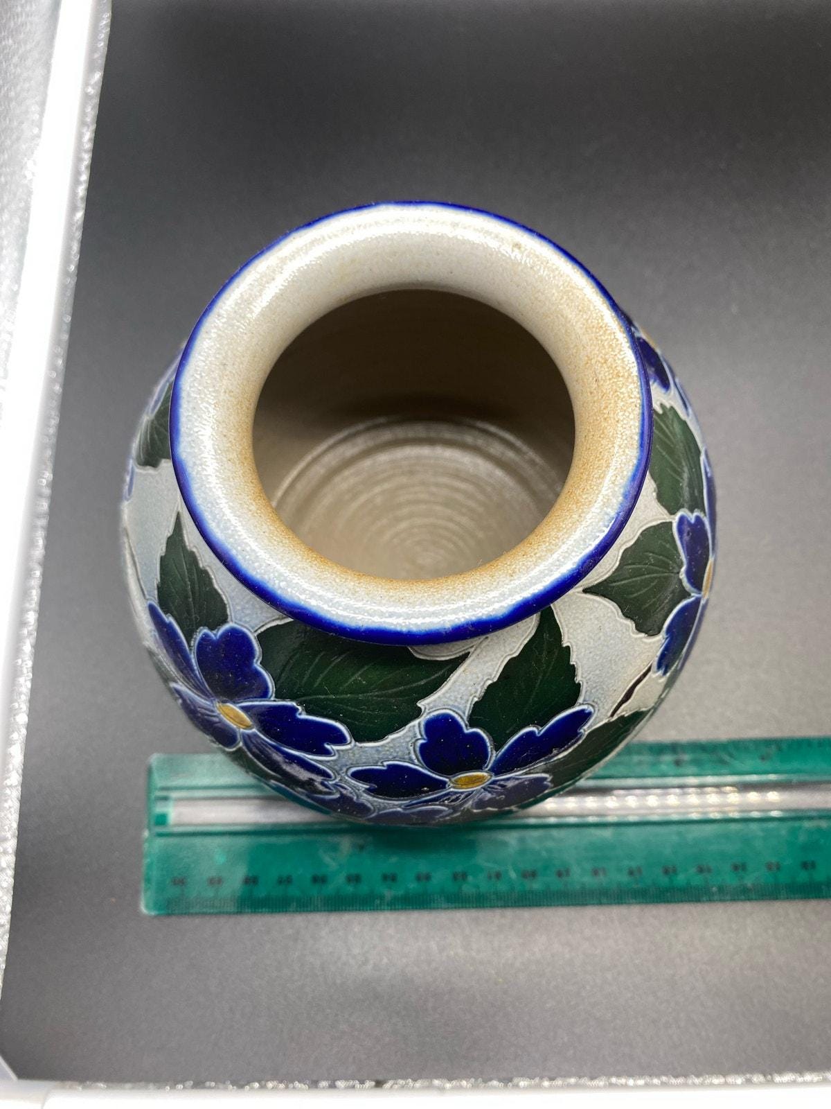 アルザス 塩釉 ヴィンテージ ベッチドルフ コバルトフラワー フランス 