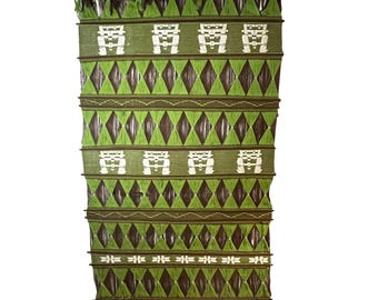 Vtg 70s Colombian String wall Hanging Mid Century Modern Woven Fiber Art 65 x 34