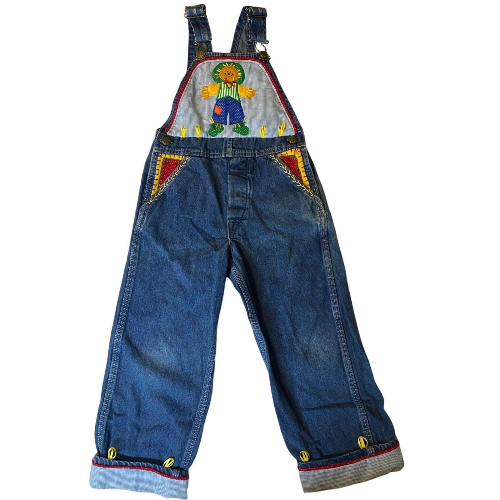 VTG OshKosh 一点物デニム キッズ オーバーオール キルティング Marti 