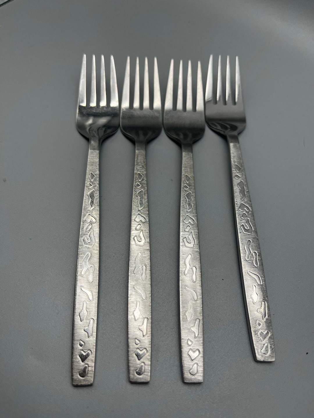 Stanley Robert's Stainless Malaga Abstract Design Flatware 4 Dinner ...