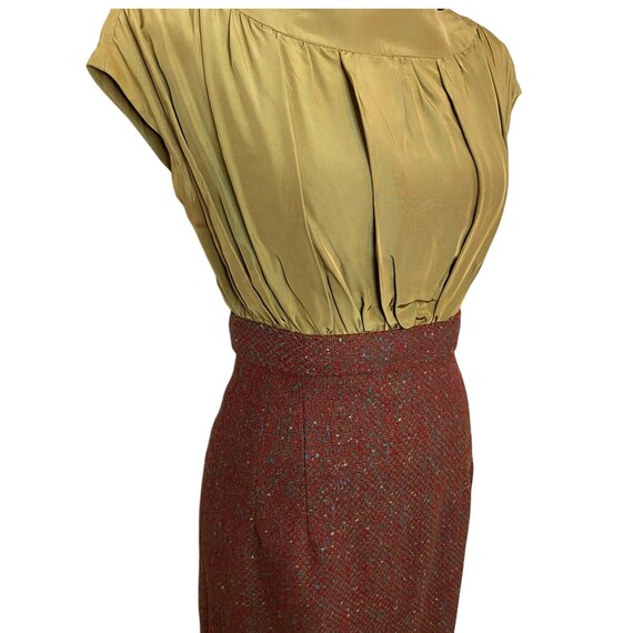 Jewel Neck Navy 1950s Dress with Bowknot