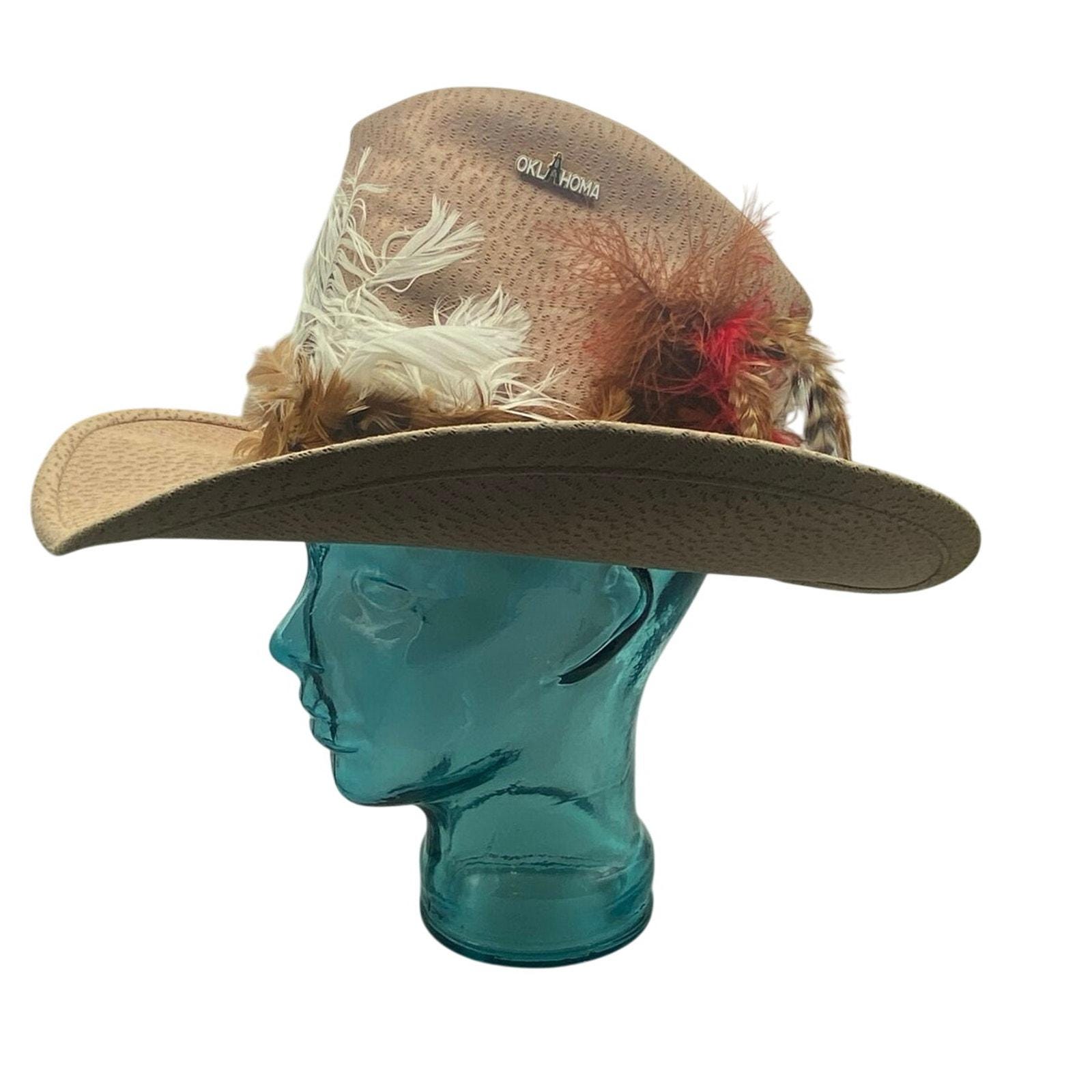 ハット Bailey U-Rollit   Cowboy hat  Size XL Vintage Bailey U-rollit Tan Suede Cowboy Hat Size 7 Feathers