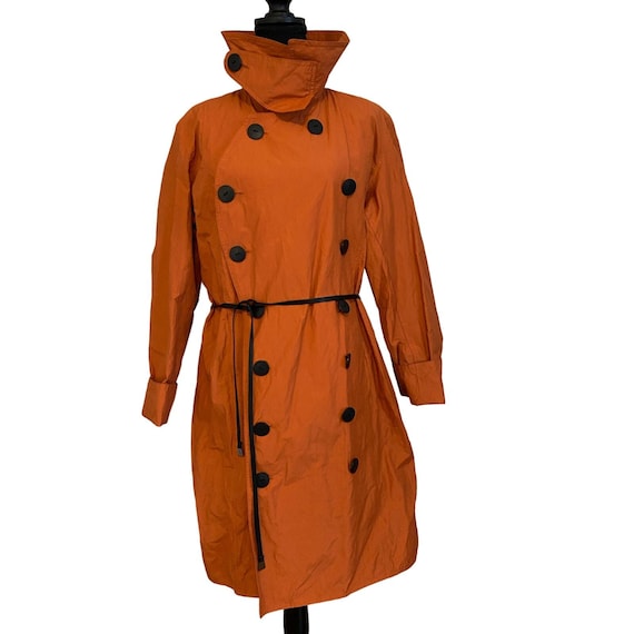 Chaqueta Wilson Leather de color naranja calabaza con botones y