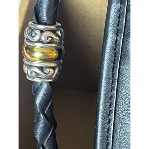 Vtg Brighton Braided Heart Saddle Bag croc embossed Box and Dustbag 1990s image 6