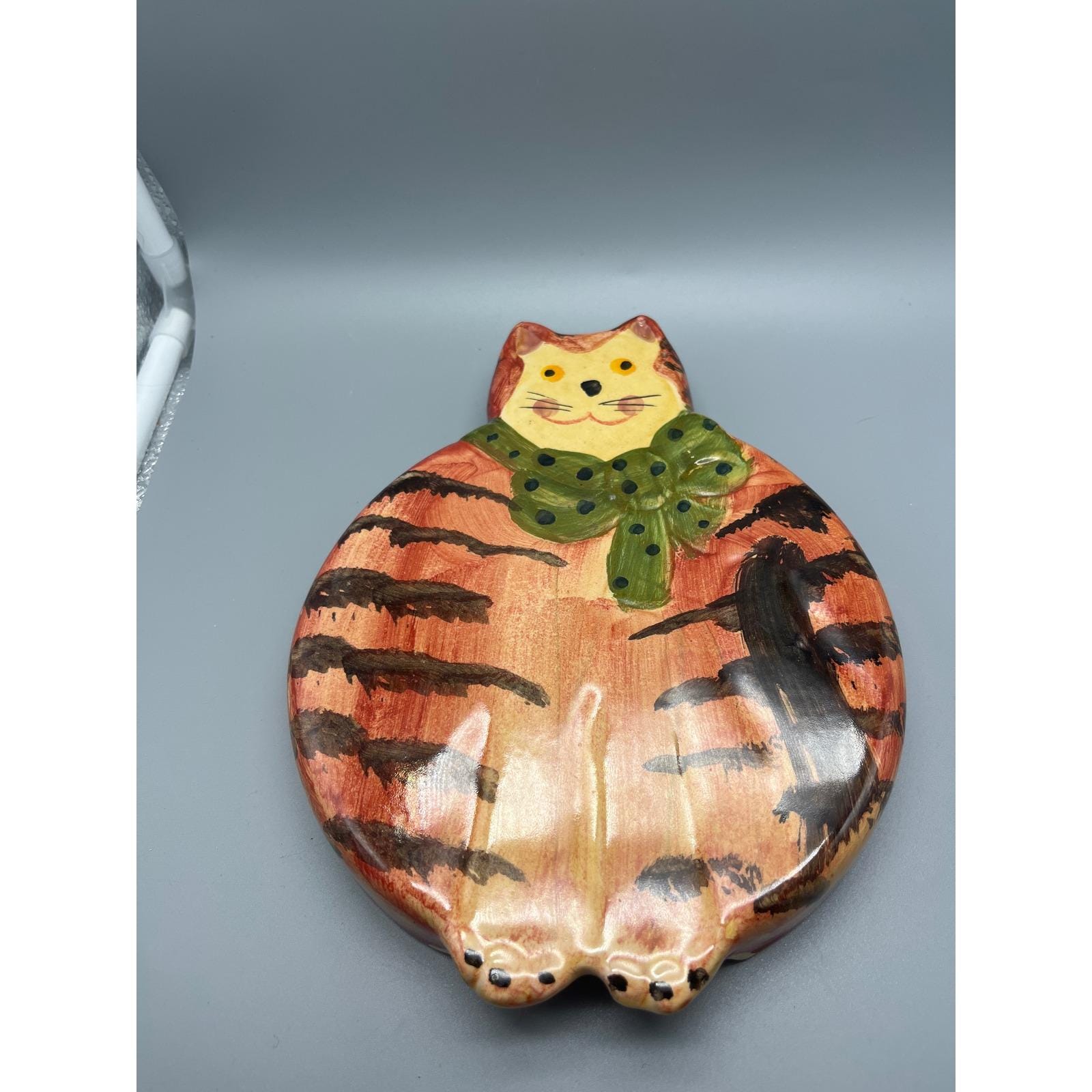 【巨大】イタリア製 スイカデザイン 陶器皿 Italica Ars Italica Ars Vintage Fat Cat Ceramic Wall Art Handpainted Made in