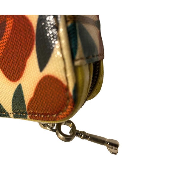 Fossil Key-Per Travel Case Retired Floral Zip aro… - image 2