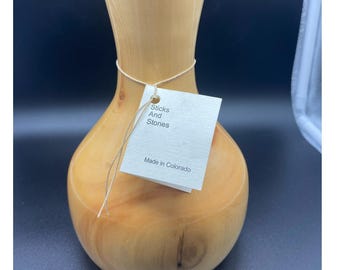 コロラド州ゲイリー・ダンカンのサイン入り手回し木製花瓶 - Etsy 日本