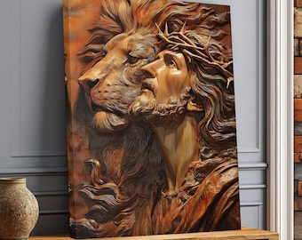 Cuadro de Jesús con la Corona de Espinas, del León de Judá.