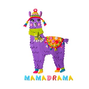 Mama Drama, Lama, Gift for Mom, Mom Day Bonus Gift, Mother's Day, PNG Download,  Lama PNG, Mother's Day, Commercial use, Printable clipart