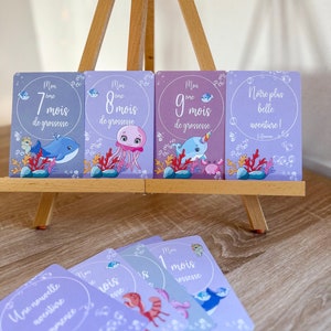 Cartes naissance thème de la mer