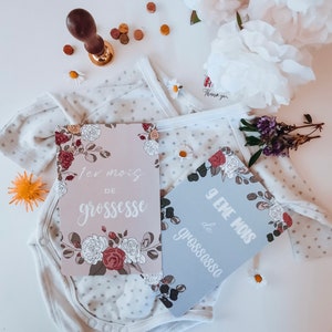 Cartes de grossesse fleurs