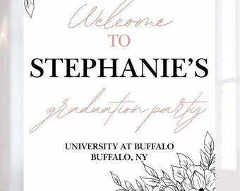 Happy Birthday poster | party welcome sign | Birthday sign | Welcome sign | Birthday | Graduation welcome | Welcome Wedding | Custom sign