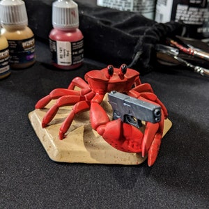 Crab with Pistol | 3D Resin Print | Crab Champions