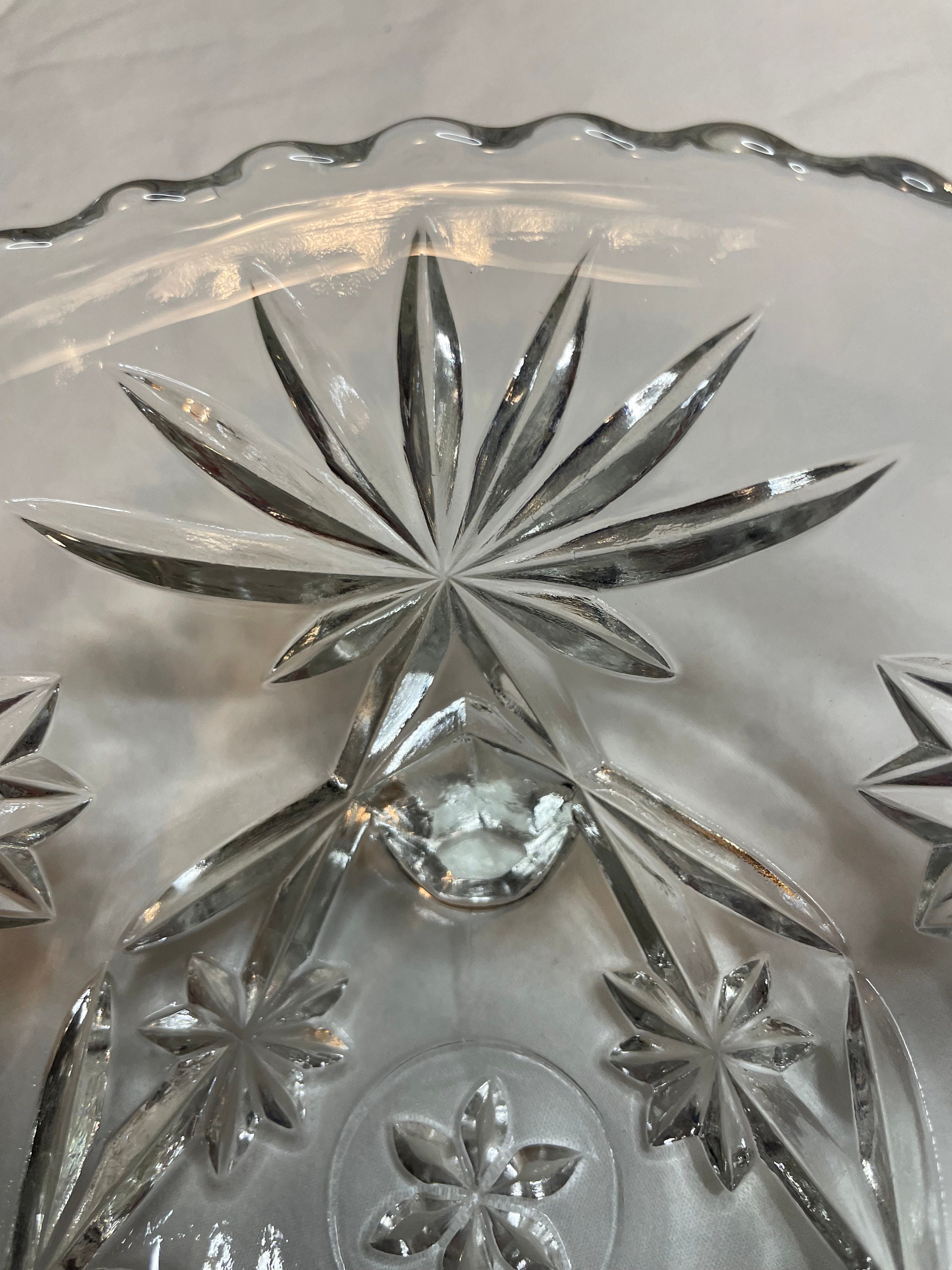 Mcm Star Pattern Vintage MCM, Hollywood Regency, Anchor Hocking Cut Glass Star Pattern ...