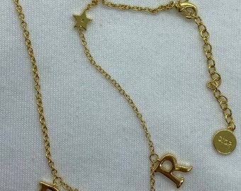 Necklace  with letters, size 40 cm+4.5 cm extension