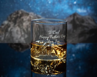 Personligt graverat whiskyglas, monogrampresent