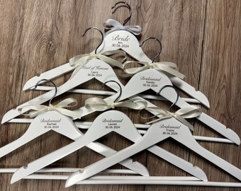 Personalised Bridal Hangers, Bridesmaid Hangers, Maid of Honour Hanger, Perfect gift & Keepsake for Wedding party, permanent and lasting