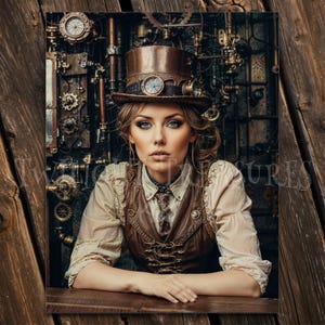 Steampunk Ladies Art Prints + Bonus Video: Victorian Fashion (Digital Download) image 3