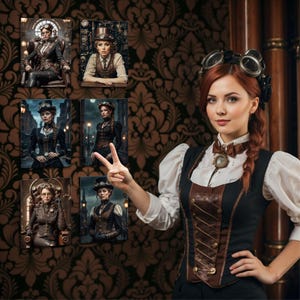 Steampunk Ladies Art Prints + Bonus Video: Victorian Fashion (Digital Download) image 9