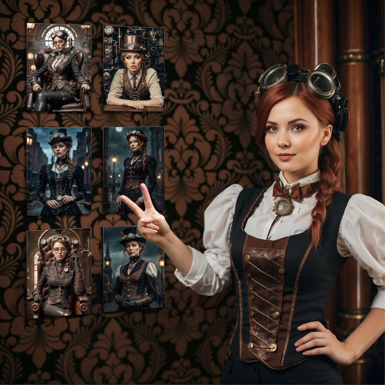 Steampunk Ladies Art Prints + Bonus Video: Victorian Fashion (Digital Download) image 9