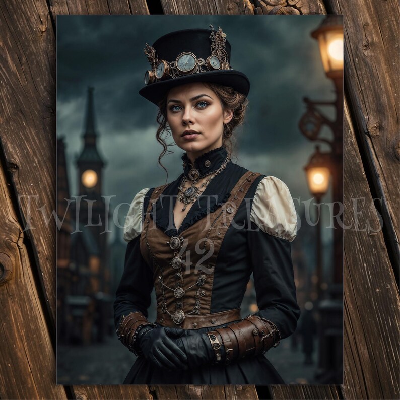 Steampunk Ladies Art Prints + Bonus Video: Victorian Fashion (Digital Download) image 5