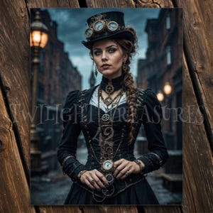 Steampunk Ladies Art Prints + Bonus Video: Victorian Fashion (Digital Download) image 4