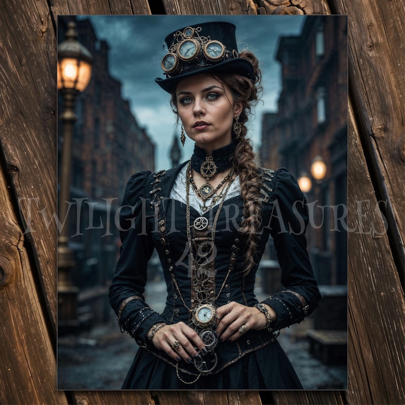 Steampunk Ladies Art Prints + Bonus Video: Victorian Fashion (Digital Download) image 4