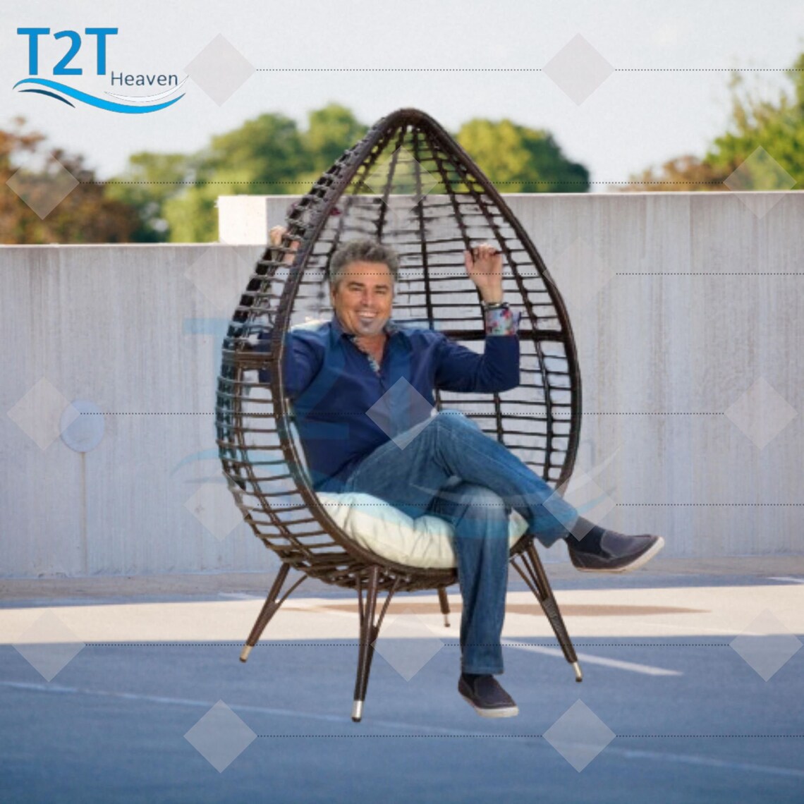 Home Sitting Hanging Cushion Beaches Chairs Framework Wicker Beach